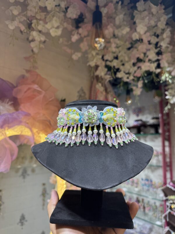 Organza opal&orchid set