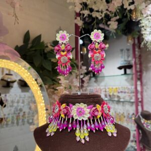 organza choker earrings