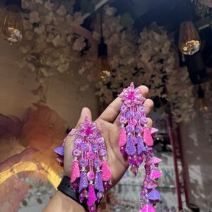 7 kalli tulip earrings with earchain