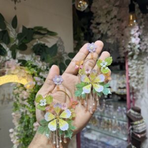 3d barbie leaf earrings