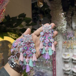 Organza cutwork earrings