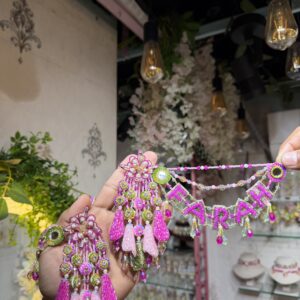 Tulips earrings with earchain