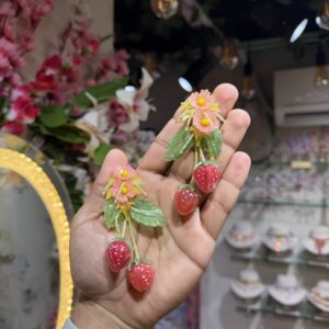 Fairy Strawberry Italian earrings